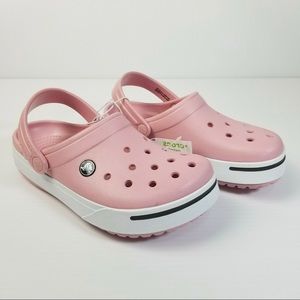 Crocs Crocband II Clogs Pink White Women’s Sizes